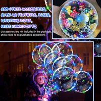 Ballons Bobo LED de 20 pouces, lot de 40 avec guirlandes lumineuses