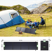 Ebl Panneaux solaires portables monocristallins pliables bon marché de 200 W, source d'alimentation portable, centrale électrique pour l'extérieur