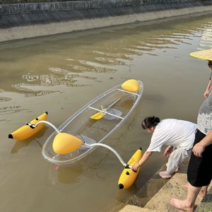 Kayak Flotante Transparente para 2 Personas, de 6mm, Construcción en PC, para Agua Dulce y Salada, Alquiler para Parques Acuáticos - Product Image 6