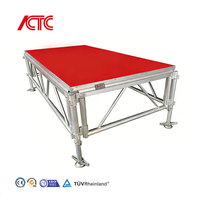 Podium de scène en aluminium pour concerts, facile à installer, pour l'intérieur et l'extérieur, plateforme portable, Chine