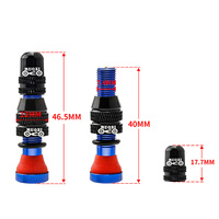 Katup Schrader Sepeda MUQZI 60mm 40mm Katup Ban Tubeless A/V CNC untuk Sepeda MTB dan Road Bike