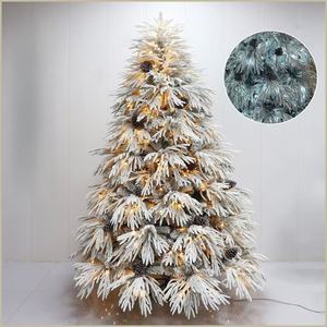 Albero di Natale Artificiale Moderno di Alta Qualità con Luci Integrate e Effetto Neve Bianca, Produzione Cinese - Product Image 4