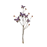 Fleur artificielle papillon en soie à branche unique pour décoration maison, mariage, hôtel, fête