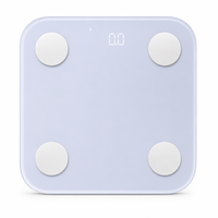 Pèse-personne intelligent Bluetooth avec analyse de la composition corporelle, verre trempé haute résistance, écran LED dissimulé, pour salle de bain et suivi de la forme physique à domicile