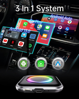 Caja Carplay Ai con 64 GB de ROM y 4 GB de RAM, Caja Auto Inalámbrica y con Cable para el 98% de los Coches, 1 Año de Garantía, Compatible con Android 13 CarPlay