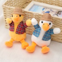 Porte-clés en peluche canard jaune mignon, poupée en peluche douce, breloque de sac Kawaii, mini peluche, cadeau