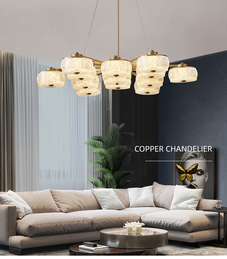 Nordic Home Decoration Post-modern Creative Acrylic Staircase Ceiling Modern Led Chandelier