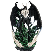 Figura Coleccionable de PVC de la Serie Studio: Modelo Little Crow con Cabeza de Toro Furioso y Alas Negras, Decoración para el Hogar