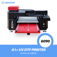 Mesin Printer Stiker Besar Ukuran A1 6090 dengan Print Head I1600, Mesin Cetak Kayu, Printer UV, Harga Printer Cepat