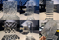 Ornements décoratifs suspendus en verre cristal, pièces brillantes pour la décoration des fenêtres et des murs