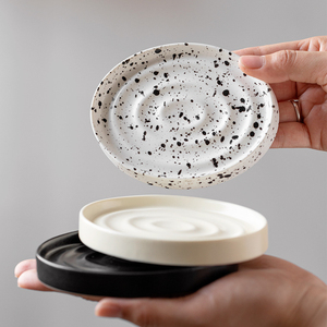 Porte-savon en céramique avec trou de drainage pour salle de bain, douche, mur, évier de cuisine, plateau à savon en <span class=keywords><strong>porcelaine</strong></span> pour la maison - Product Image 4
