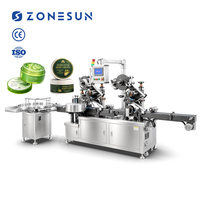 Machine d'étiquetage automatique verticale à double tête haute vitesse ZONESUN ZS-TB700D pour bouteilles rondes (étiquetage supérieur et inférieur)