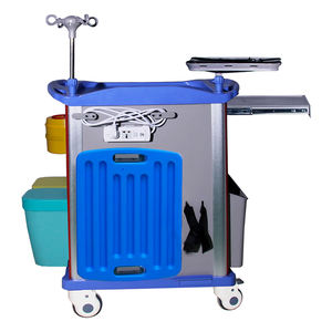 Carrello di emergenza del carrello della medicina dell'ospedale dell'abs dell'attrezzatura medica del produttore - Product Image 3