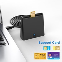Lecteur de carte intelligente 2-en-1 USB 2.0 CAC EMV SIM à prix d'usine pour Windows, Mac OS et Linux