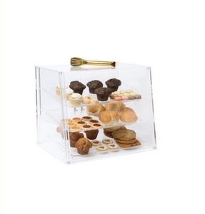 Countertop Acrylic 3 Tier phục vụ khay acrylic bánh hiển thị trường hợp bánh cửa hàng tủ trưng bày - Product Image 2