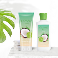 Lanterne à parfum de noix de coco, brume de corps, Lotion pour le corps, Gel douche, crème pour le corps, coffret cadeau pour femmes