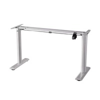 4 Memories Cadre de table électrique assis-debout avec protection anti-collision, moteur unique, double colonne, 2 étages, réglable