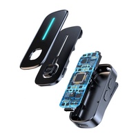 C89S Lecteur MP3 portable avec carte TF, design à deux clips, récepteur Bluetooth pour voiture avec micro/selfie