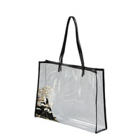 Großhandel Hochwertige Transparente PVC-Tragetasche Große Kapazität PVC-Tasche für Einkaufen/Reisen/Strand/Werbung/Verpackung