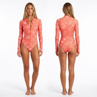 Combinaison de plongée une pièce pour femme à motif inspiré de l'océan, protection anti-UV, idéale pour le printemps