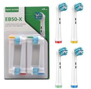 หัวแปรงสีฟันไฟฟ้าโซนิค Dupont ขนแปรงขนาดกลาง 360 องศา แบบเปลี่ยนได้ แพ็ค 4 ชิ้น คุณภาพสูง สำหรับผู้ใหญ่ ใช้ในครัวเรือน - Product Image 1