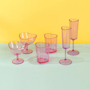 Flûtes <span class=keywords><strong>à</strong></span> <span class=keywords><strong>champagne</strong></span> romantiques en forme de cœur avec longue tige 6.5oz rose Valentine - Product Image 3