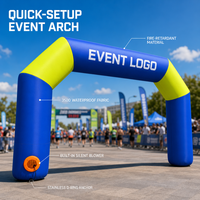 Arche gonflable CATC OEM ODM avec souffleur intégré |   Arche d'événement personnalisée avec logo de sponsor |   Arche de fin de course de marathon caritative