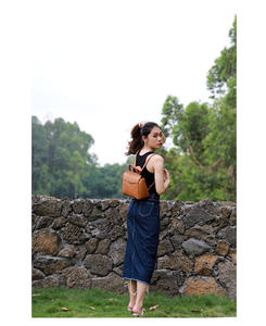 2025 Genuine Leather Unisex Luxury Designer Shoulder <b>Handbag</b> New Trend Vintage Durable Portable Zipper Closure <b>Large</b> Capacity - Product Image 6