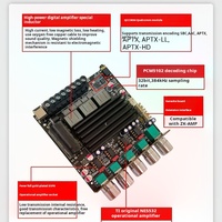 Amplificateur de puissance numérique APTX1 Qualcomm BT 2.1 canaux 100Wx2+200W Subwoofer Module QCC3034+TPA3221 avec contrôle des aigus et des basses