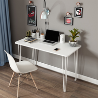Dernier modèle de meuble moderne en bois Table d'ordinateur à pieds métalliques pour ordinateur avec pieds en épingle à cheveux