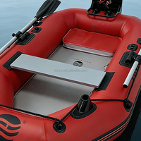 Bateau de pêche gonflable électrique Hailebao pour 2 personnes, avec fond rigide épaissi, radeau de dérive pour rivière et lac