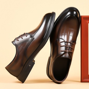 Zapatos de Vestir Formales de Oficina para Hombre, de Lujo, con Cordones, Impermeables, de Cuero Genuino, para Otoño, Casuales, de Boda, de Negocios, Suaves - Product Image 4