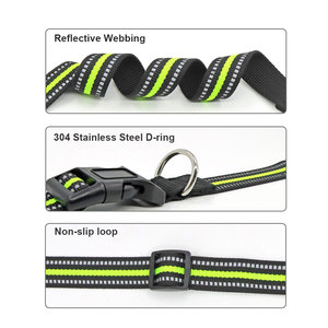 Collier pour chien personnalisé avec logo, boucle en métal réglable, collier en coton tissé doux, laisses pour chiens - Product Image 5