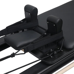 Reformer de yoga commercial en aluminium de qualité supérieure avec demi-tournebrise, modèle Ttrack complet, couleur Noir, référence Eleven-ab-re002 Essence Black - Product Image 4
