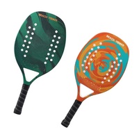 Raquette de tennis de plage en fibre de carbone et EVA, pointe lourde, antichoc, anti-chute, avec sac à balle pour l'entraînement des étudiants