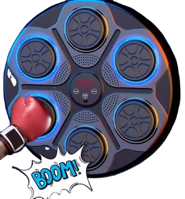 HTL Hot Selling Smart Music Boxing Target Sports Fitness Plastic ABS Material Wall Mounted Boxing Trainer for 5-13 Years