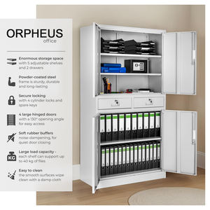 Armoire de classement avec 2 tiroirs, <span class=keywords><strong>fermeture</strong></span> avec 4 serrures à came de sécurité, chacune avec deux clés - Product Image 4