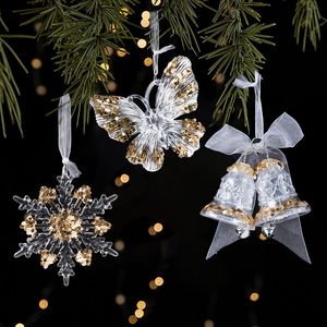 Arbre de Noël de luxe paillettes paillettes arbre décoration arbre de Noël suspendus ornements décorations - Product Image 1