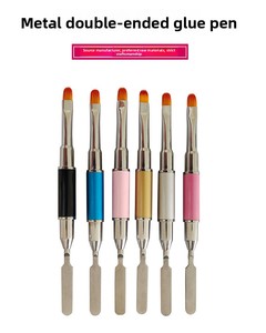Lápiz de Fototerapia de Doble Punta de Goma, Empujador de Acero, Herramienta de Relieve para Manicura con Gel UV - Product Image 6