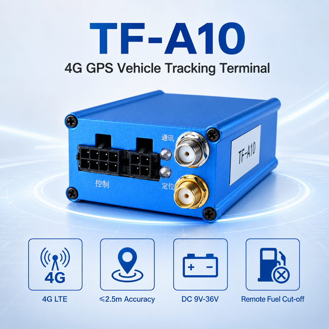 Smart GPS Tracker with IP54 Rating and 4G Network A10 Multi-Frequency GNSS for Vehicle Tracking Fleet Management & Anti-Theft