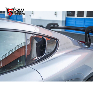 Nouveau couvercle de persiennes d'aération latérale de fenêtre arrière en fibre de carbone <span class=keywords><strong>GT</strong></span> Style <span class=keywords><strong>718</strong></span> pour Porsche <span class=keywords><strong>718</strong></span> Cayman - Product Image 6