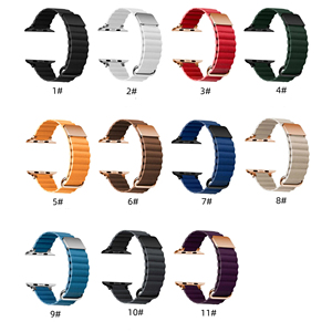 Correa de Reloj de Cuero Genuino de Alta Calidad, 38/<span class=keywords><strong>40</strong></span>/41 <span class=keywords><strong>mm</strong></span> 42/44/45/49 <span class=keywords><strong>mm</strong></span>, Correa Magnética de Cuero para Hombre - Product Image 4