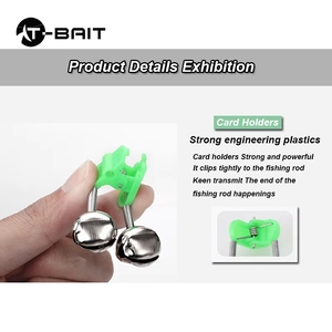 Haute qualité mer pôle cloche veilleuse alarme pêche cloche lancer pôle roche Double cloche pince mer pêche accessoires pêche - Product Image 3