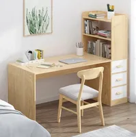 Nouvelle maison moderne enfants enfants stockage en bois ordinateur Table étude bureau et chaise ensemble avec 3 tiroirs étagère