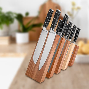 Hatchen Mayoristas Japonés Naif Gourmet Traditions Juego de cuchillos de cocina de acero inoxidable con soporte - Product Image 2