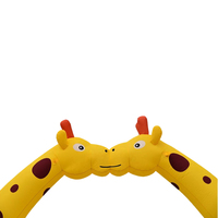 Arche gonflable de girafe de thème d'animaux populaires annonçant l'arche de forme d'animal pour la promo d'événement de zoo de fête d'enfants
