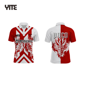 Custom Jersey With Polo Collar Jersey Polo Shirt for Mens Sublimated Polo Dart Wholesale Customization