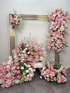 Arco di fiori <span class=keywords><strong>rosa</strong></span> <span class=keywords><strong>rosa</strong></span> in seta personalizzato con sfondo per Baby Shower decorazione per eventi di festa di compleanno di nozze - Product Image 6