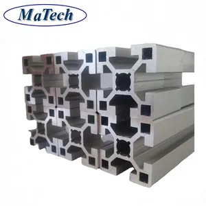 Profilé en aluminium extrudé revêtu de poudre anodisé personnalisé de haute qualité 6061 6082 6063 Fente en T Fabricant d'extrusion d'aluminium CNC