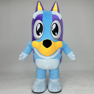 Costume de mascotte de chien de Bingo gonflable bleu <span class=keywords><strong>personnage</strong></span> de chien d'animal de Cosplay adulte du monde de dessin <span class=keywords><strong>animé</strong></span> - Product Image 1